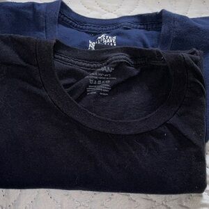 Men's Black and Navy Short Sleeve Tees